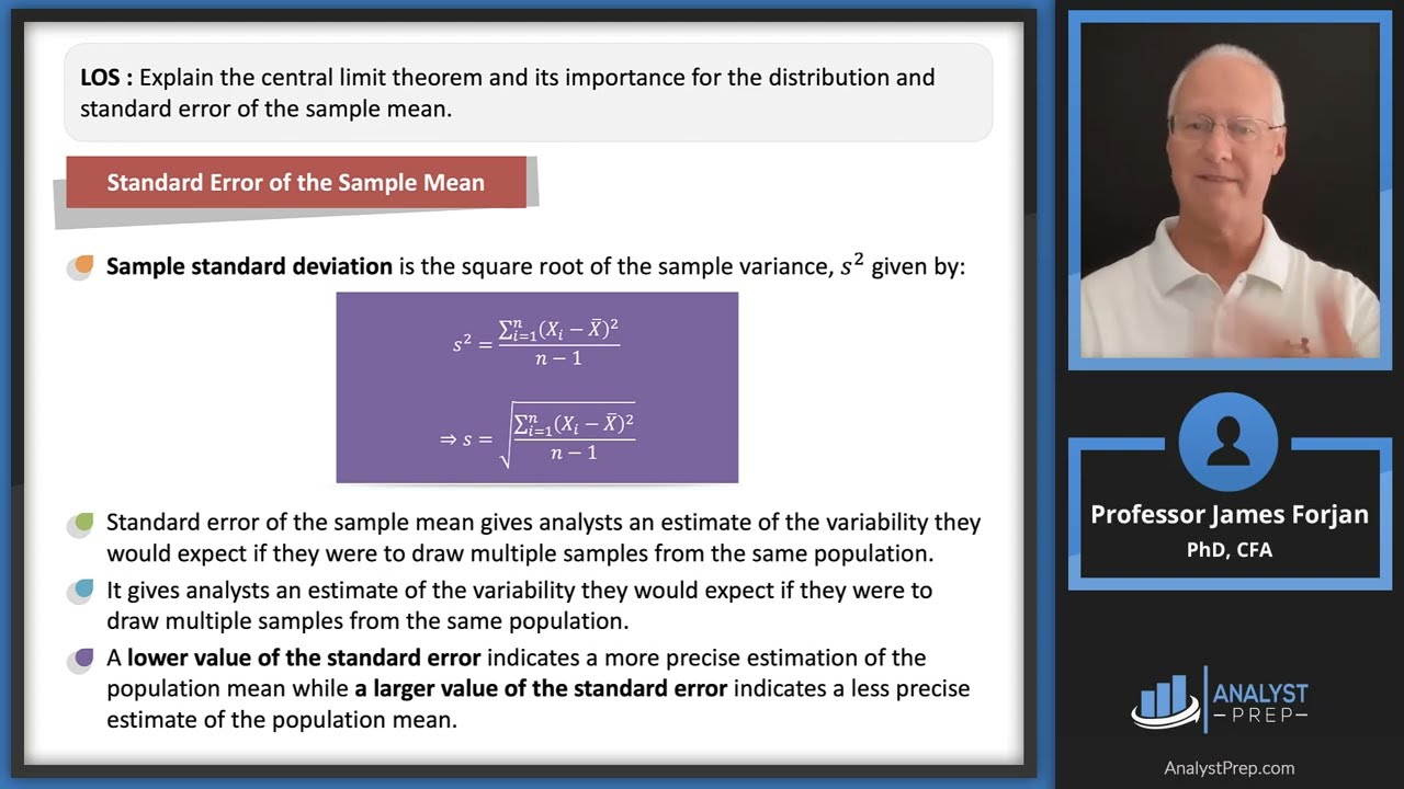 Central Limit Theorem & Standard Error | CFA Level 1