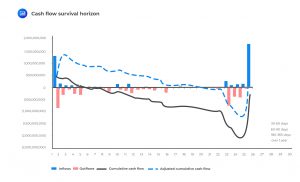 Cash flow survival horizon